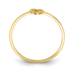 14k Real Yellow Solid Gold Cross Design Ring, Size 7