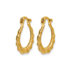 14K Gold Filled Bamboo Design Hoop Earrings,20mm - JewelryAffairs