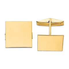 14k Real Gold Men's Square Cuff Links - JewelryAffairs