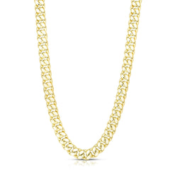 14k Yellow Real Gold Miami Cuban Link Chain Necklace, 6mm, 22