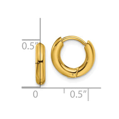 Classic Hinged Hoop Earrings, 10mm Diameter, 2.5mm Width