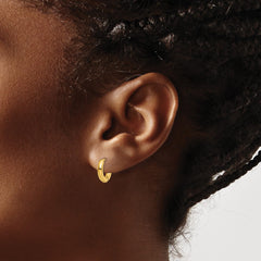 Classic Hinged Hoop Earrings, 10mm Diameter, 2.5mm Width