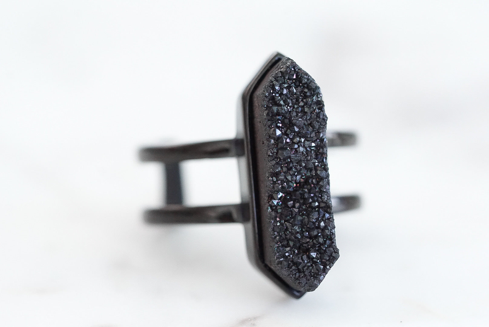 Bangle Collection - Black Parvus Raven Quartz Ring fine designer jewelry for men and women