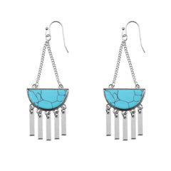 Bianca Collection - Silver Turquoise Earrings fine designer jewelry for men and women