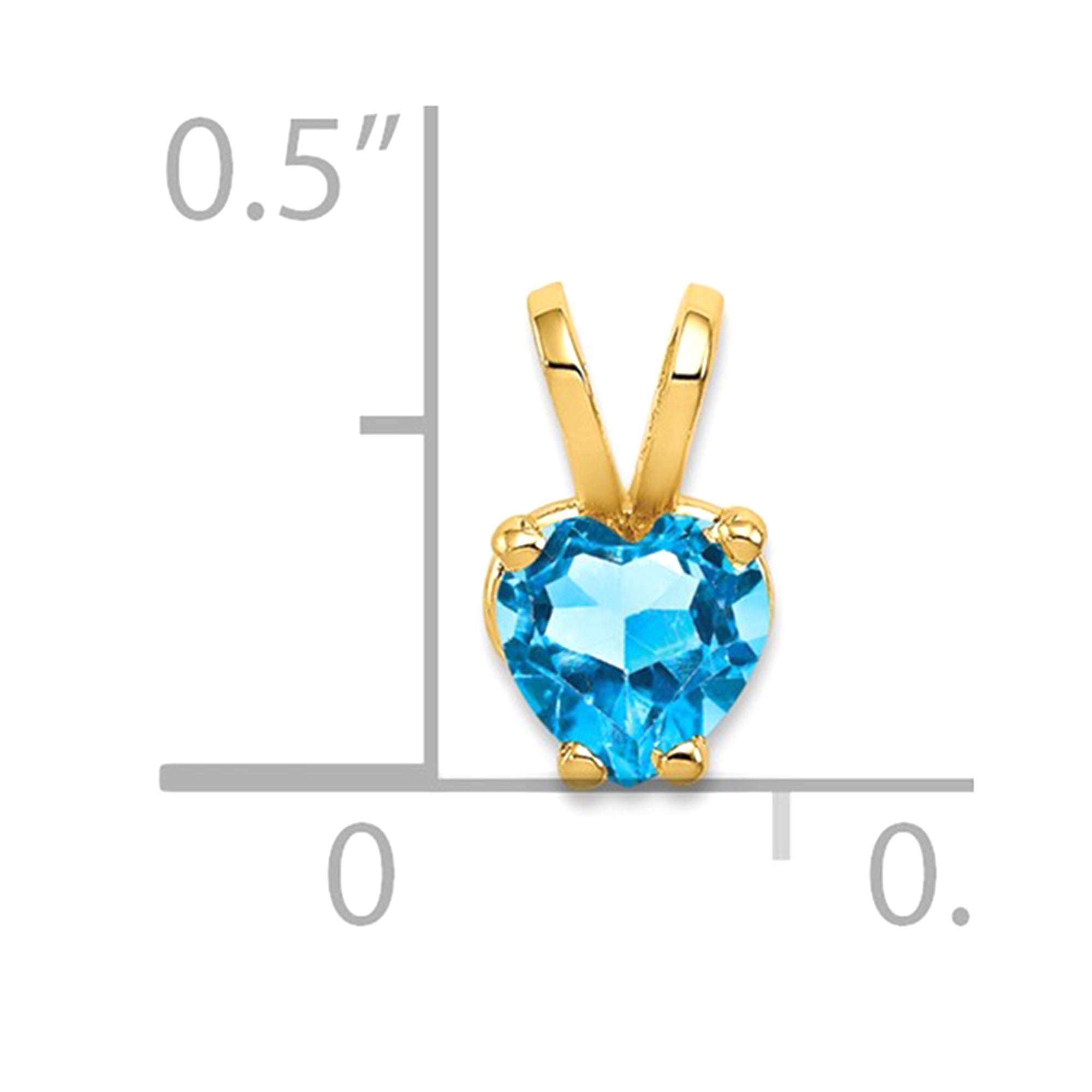 Real 14k Yellow Gold Heart Birthstone Gemstone Pendant Charm fine designer jewelry for men and women