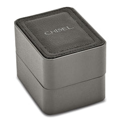 Chisel Mens Matte Black IP-plated Red Dial Watch