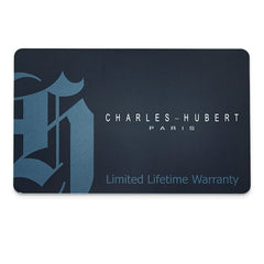 Mens Charles Hubert Stainless Leather Band 43mm Watch