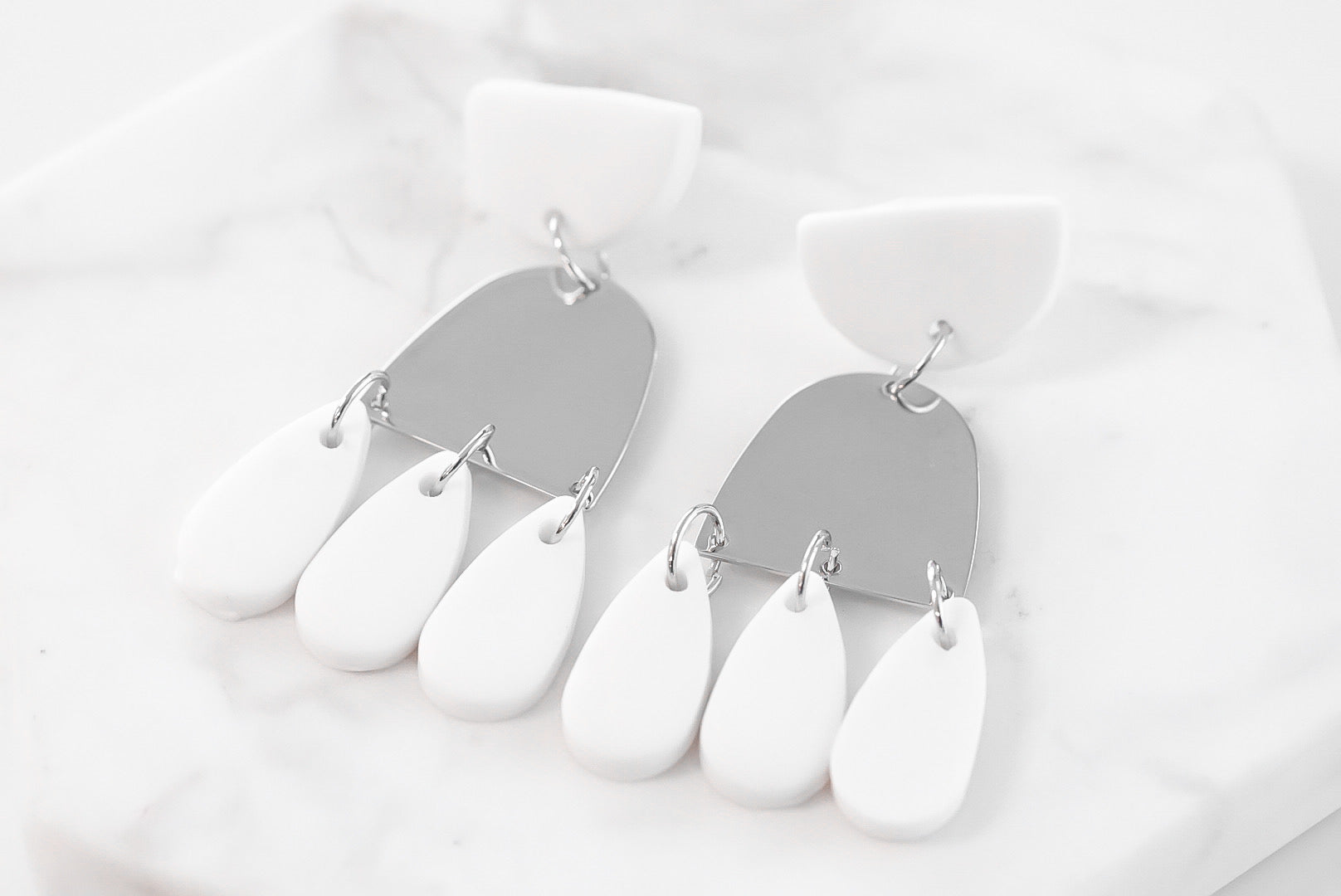 Doris Collection - Silver Ashen Earrings fine designer jewelry for men and women
