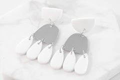 Doris Collection - Silver Ashen Earrings fine designer jewelry for men and women