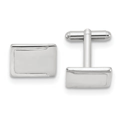 Silver-tone Engravable Cuff Links fine designer jewelry for men and women