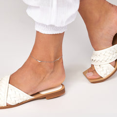 Sterling Silver Dolphin Ankle Bracelet, 10 Inch, Adjustable Chain