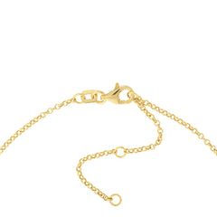 14k Yellow Gold Heart Anklet, 10 Inch Chain Length, Dainty Rolo Link