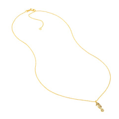 14k Yellow Gold So You Seahorse Pendant Necklace, 18"
