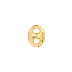 14K Yellow Gold Mariner Link Button Stud Earrings. 7mm