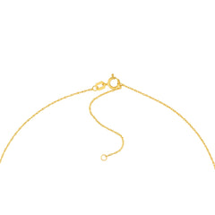 14k Yellow Gold Wavy Puff Heart Rope Adjustable Necklace, 18"