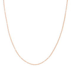 14k Real Solid Gold 1.90mm Rolo Chain Necklace