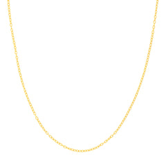 14k Real Solid Gold 1.90mm Rolo Chain Necklace