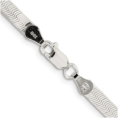 Sterling Silver Imperial Herringbone Chain Necklace, 4.5mm