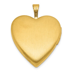 Gold-Plated Sterling Silver Heart Locket with Pink Rose Cameo, 20mm