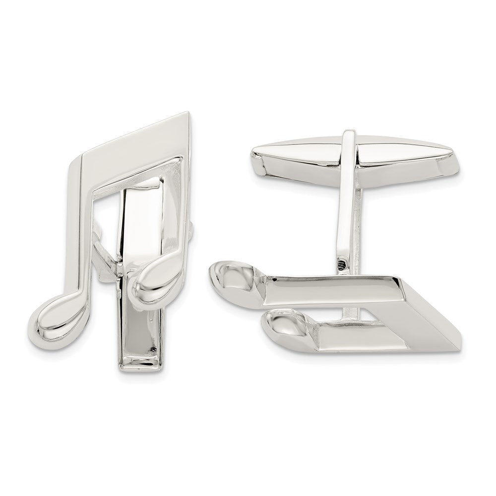 Sterling Silver Music Note Cuff Links fine designer jewelry for men and women