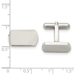 Chisel Stainless Steel Polished Cufflinks fine designer jewelry for men and women