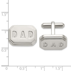 Chisel Stainless Steel Polished Enameled Dad Cufflinks fine designer jewelry for men and women