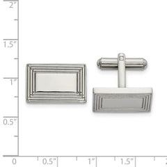 Chisel Stainless Steel Polished Rectangle Cufflinks fine designer jewelry for men and women