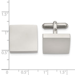 Chisel Stainless Steel Polished Square Cuff Links fine designer jewelry for men and women