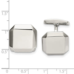 Chisel Stainless Steel Polished Cuff Links fine designer jewelry for men and women