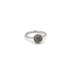 Stone Collection - Silver Slate Quartz Ring fine designer jewelry for men and women