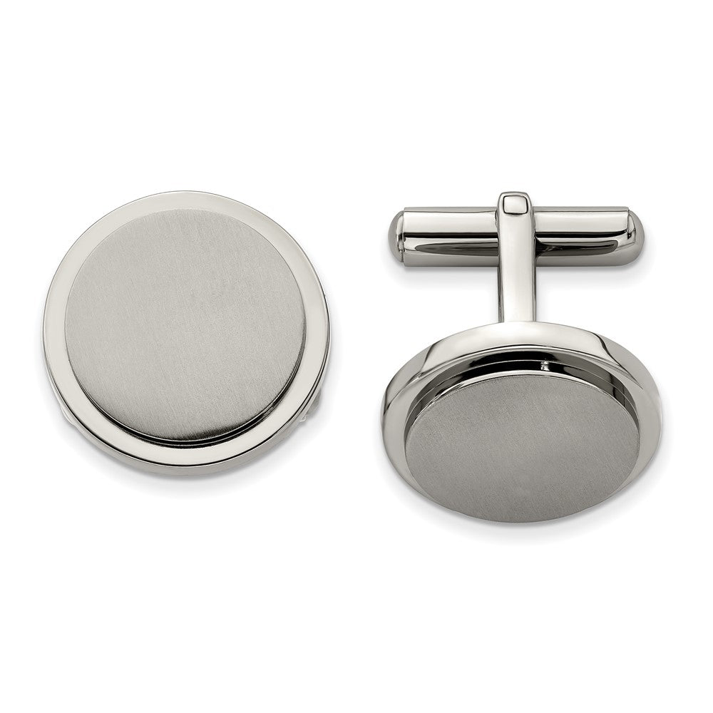 Chisel Titanium Brushed and Polished Cuff Links fine designer jewelry for men and women