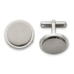 Chisel Titanium Brushed and Polished Cuff Links fine designer jewelry for men and women