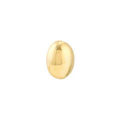 14k Yellow Gold Oval Dome Stud Earrings on Post Back, 8mm