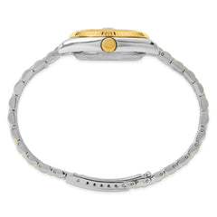 Mens Charles Hubert Two-tone Stainless Steel Black Dial Watch