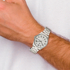 Charles Hubert Stainless Steel White Dial Men's Watch