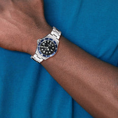 Charles Hubert Stainless Steel Black Dial Men's Watch