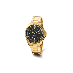 Mens Charles Hubert Gold-plated Stainless Steel Black Dial Watch