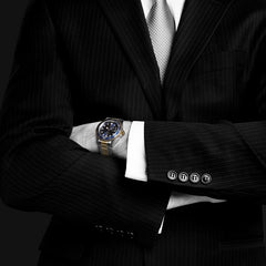 Mens Charles Hubert Two-tone Stainless Steel Blue Dial Watch