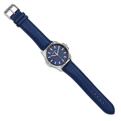 Mason Stainless Steel Blue Dial Blue Leather Band Watch