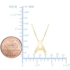14k Yellow Gold Initial Letter Pendant Necklace, 18"