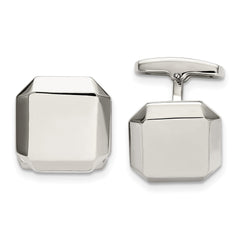 Chisel Stainless Steel Polished Cuff Links - JewelryAffairs