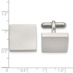 Chisel Stainless Steel Polished Square Cuff Links - JewelryAffairs