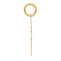 14K Yellow Gold Girl's Silhouette Charm Engravable Pendant fine designer jewelry for men and women