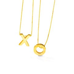 14k Yellow Gold Initial Letter Pendant Necklace, 18"