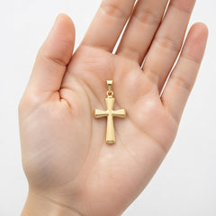 10k Yellow Gold Cross Pendant 20mm Length