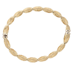 10k Yellow Gold Twisted Women's Bangle Bracelet, 7.75" fine designer jewelry for men and women