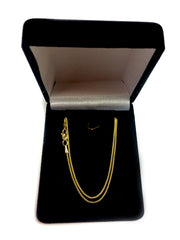 10k Yellow Gold Wheat Chain Necklace, 1.0mm fine designer jewelry for men and women