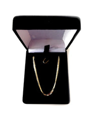 10k Yellow Gold Mariner Link Chain Necklace, 1.2mm fine designer jewelry for men and women