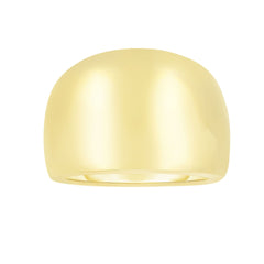 14k Yellow Gold Domed Womens Ring, 7 - JewelryAffairs