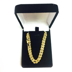 14K Yellow Gold Filled Solid Rope Chain Necklace, 3.2mm Wide - JewelryAffairs